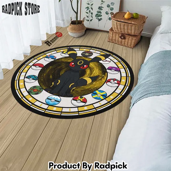 Umbreon round rug custom pokemon anime circle carpet  rp0002338